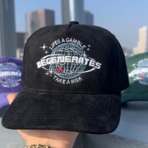 "Life's a Gamble" Luxury Suede Cap x "Raven Black"