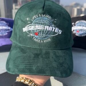 "Life's a Gamble" Luxury Suede Cap x "Forest Green"